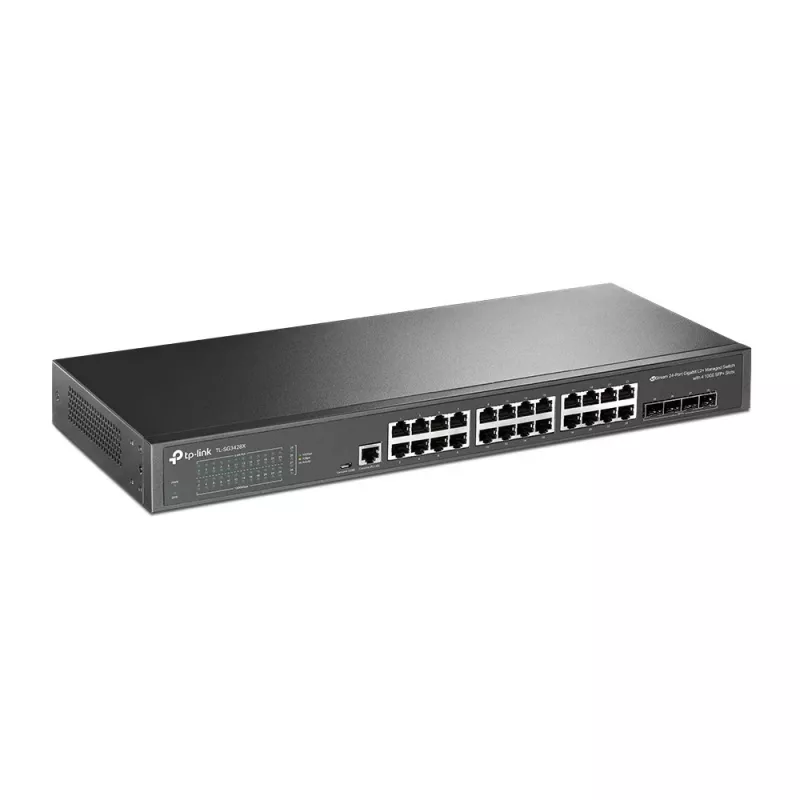 TP-Link JetStream TL-SG3428X sieťový switch Managed L2+/L3 Gigabit Ethernet (10/100/1000) 1U čierna