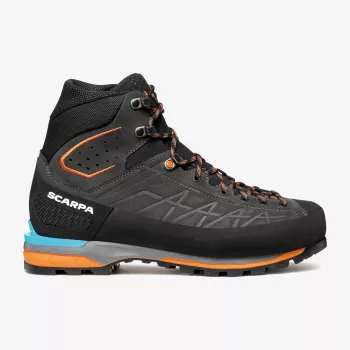 Scarpa Zodiac Tech GTX horské topánky, GORE-TEX Performance Comfort, Perwanger koža, Vibram-Mont podošva, Anthracite/Tonic Orange, EU 44