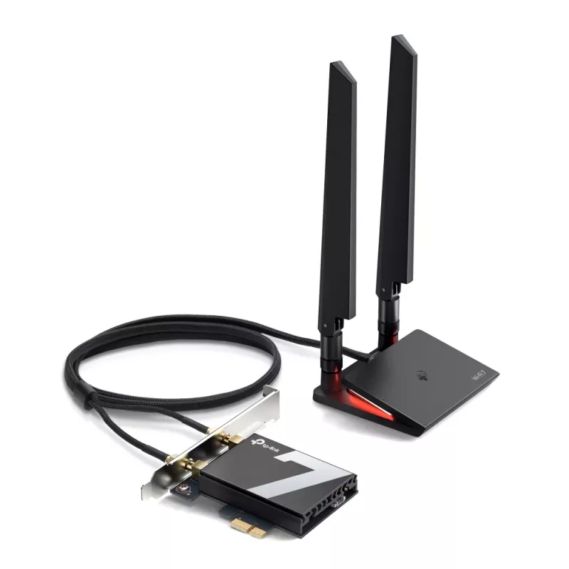 TP-Link Archer TBE550E WiFi 7 Bluetooth 5.4 adaptér BE9300 Triband, PCI Express, 2x externá anténa