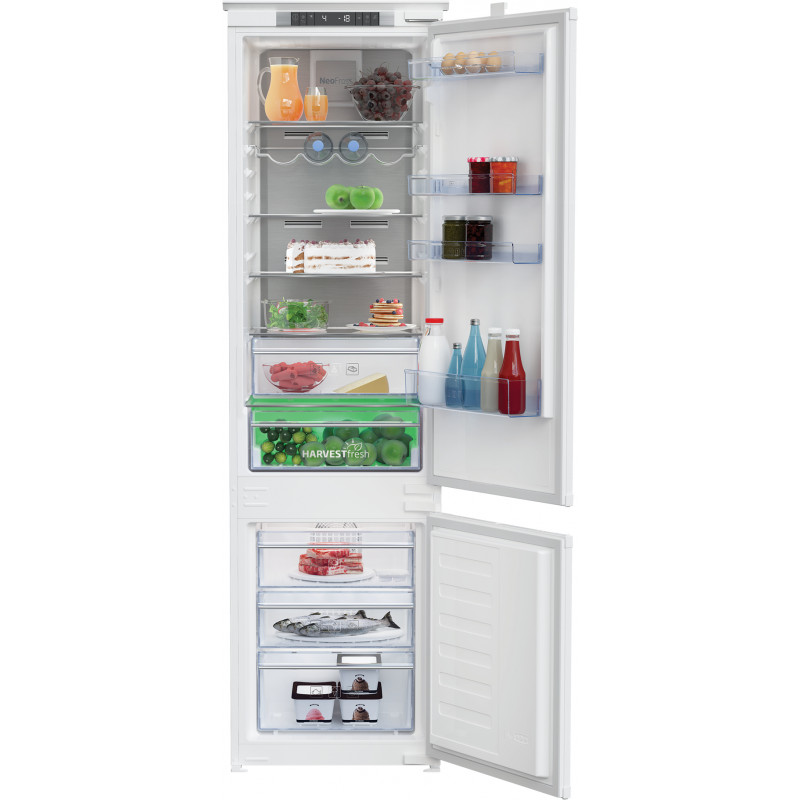 BEKO chladnička BCNA306E4SN vstavaná, 193,5 cm, energetická trieda E, HarvestFresh, Neo Frost, Metal Wall