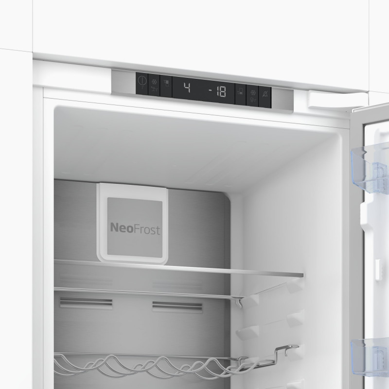 BEKO chladnička BCNA306E4SN vstavaná, 193,5 cm, energetická trieda E, HarvestFresh, Neo Frost, Metal Wall