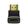 LogiLink AH0005A 8K HDMI adaptér 90° konektor samec na konektor samica 48 Gbps čierny