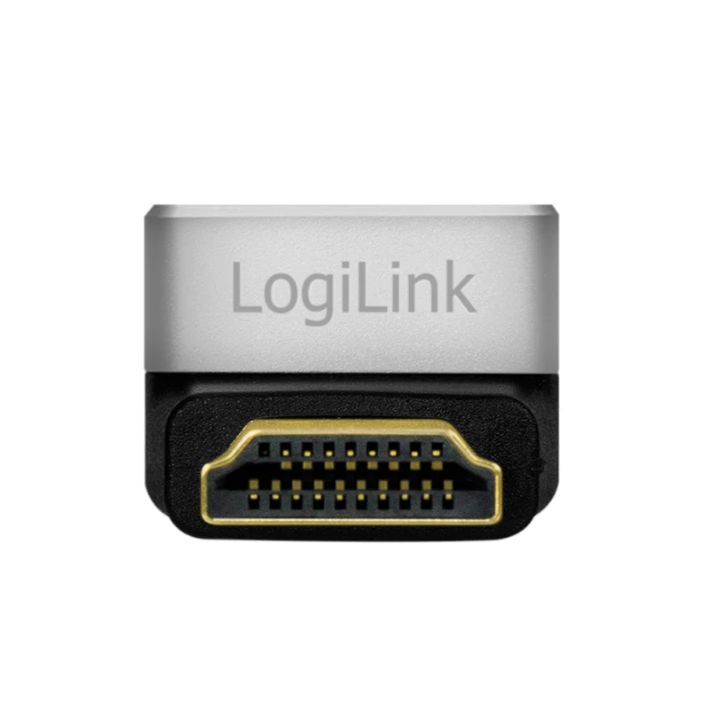 LogiLink AH0005A 8K HDMI adaptér 90° konektor samec na konektor samica 48 Gbps čierny