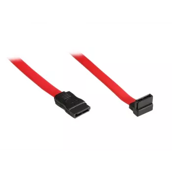 EXSYS SATA III dátový kábel s uhlovým konektorom, 0,5 m, červený EX-K3605