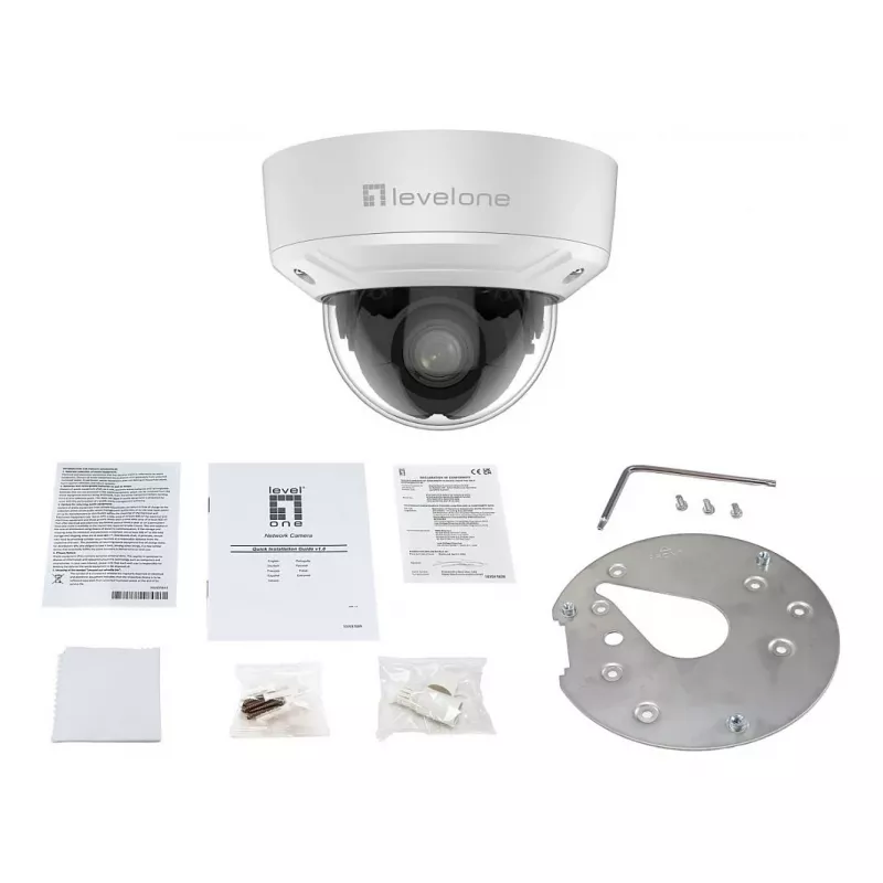 LevelOne FCS-3461 dome IP kamera 2MP 4x zoom H.265 PoE vnútorná/vonkajšia