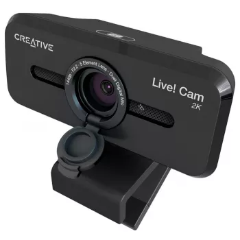 Creative Live! Cam Sync V3 2K QHD webkamera s duálnymi mikrofónmi a krytom súkromia, čierna