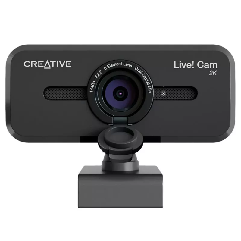 Creative Live! Cam Sync V3 2K QHD webkamera s duálnymi mikrofónmi a krytom súkromia, čierna