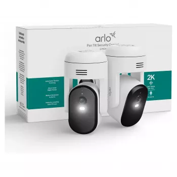 Arlo Essential 3 2K PTZ bezpečnostná kamera (balenie 2 ks, biela)