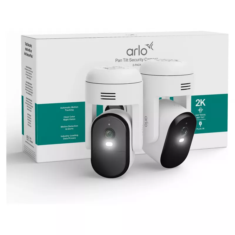 Arlo Essential 3 2K PTZ bezpečnostná kamera (balenie 2 ks, biela)
