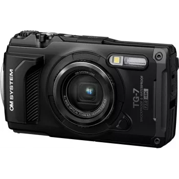 OM System Tough TG-7 čierny odolný kompaktný fotoaparát, 12 MP, 4K video, vodotesný 15m