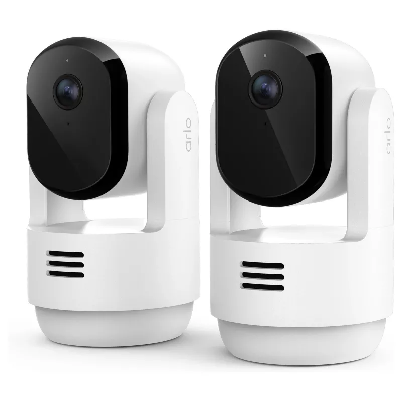 Arlo Essential 3 2K Pan-Tilt-Zoom interiérová bezpečnostná kamera (balenie 2 ks, biela)