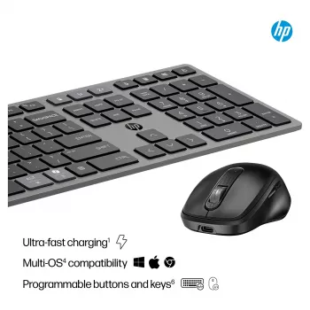 HP 720 Multi-Device bezdrôtová klávesnica a myš combo - Twilight Black 9T5A9AA#ABD