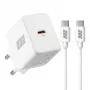 EFB Elektronik G301CE 30W USB-C GaN sada nabíjačky s 2m USB-C káblom, biela