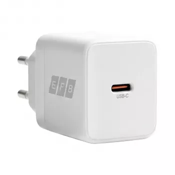 EFB Elektronik G301CE 30W USB-C GaN sada nabíjačky s 2m USB-C káblom, biela