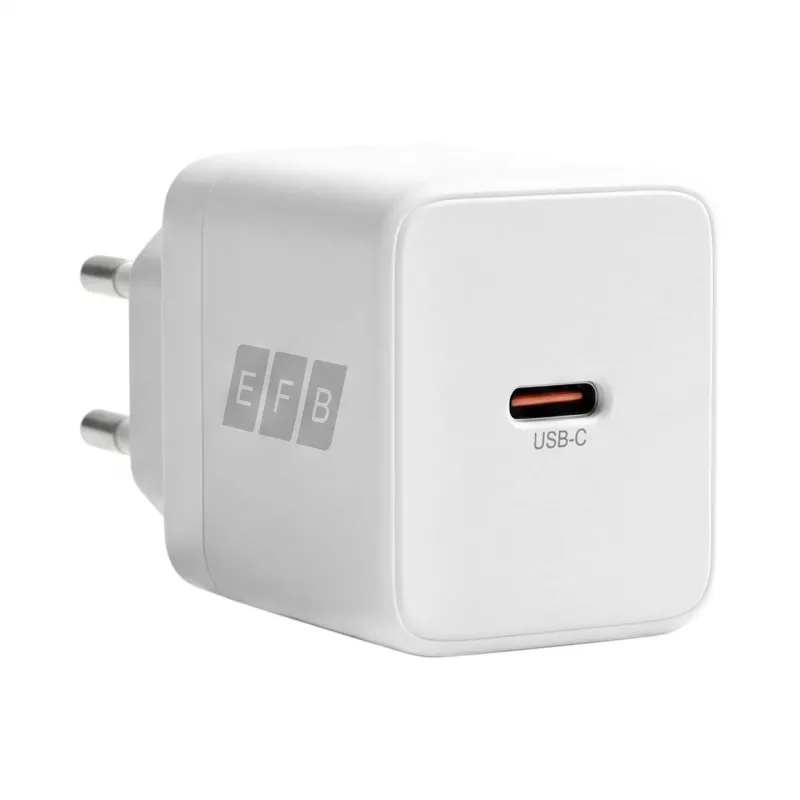 EFB Elektronik G301CE 30W USB-C GaN sada nabíjačky s 2m USB-C káblom, biela