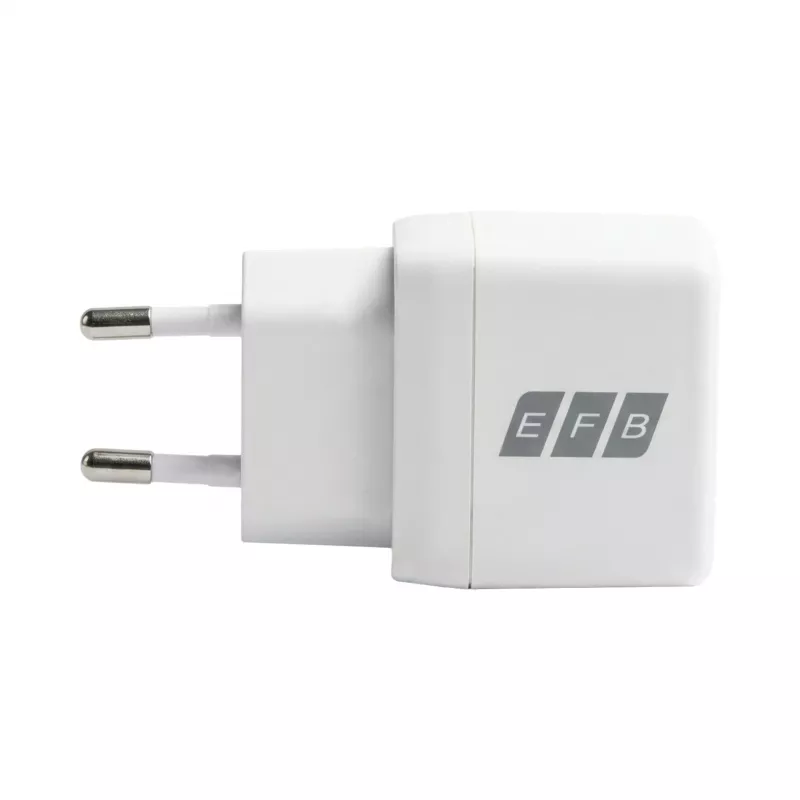 EFB Elektronik G201CE 20W USB-C GaN sada nástennej nabíjačky s 2m USB-C káblom, PD3.0 & QC3.0, biela