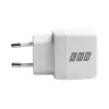 EFB Elektronik G201A1CE 20W GaN USB-C PD3.0 + USB-A QC3.0 sada nástennej nabíjačky s 2m USB-C káblom, biela