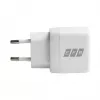 EFB Elektronik G301A1CE 30W GaN USB-C PD3.0 + USB-A QC3.0 sada nástennej nabíjačky s 2m USB-C káblom, biela