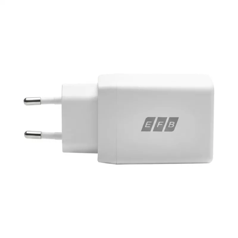 EFB Elektronik G452CE 45W Dual USB-C GaN sada nástennej nabíjačky s 2m USB-C káblom, biela
