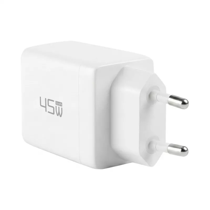 EFB Elektronik G452CE 45W Dual USB-C GaN sada nástennej nabíjačky s 2m USB-C káblom, biela