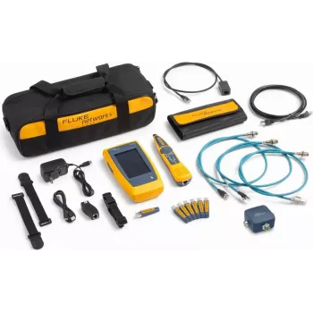 Fluke Networks LinkIQ Duo Industrial Ethernet sada káblového a sieťového testera s M12 adaptérmi, PoE, až do 10 Gb/s, Li-Ion, CAT 3-8 6029135