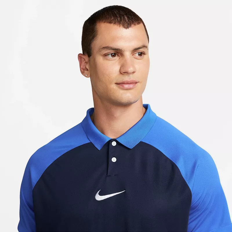 Nike Academy Pro pánske krátke tričko s golierom Obsidian/biela M