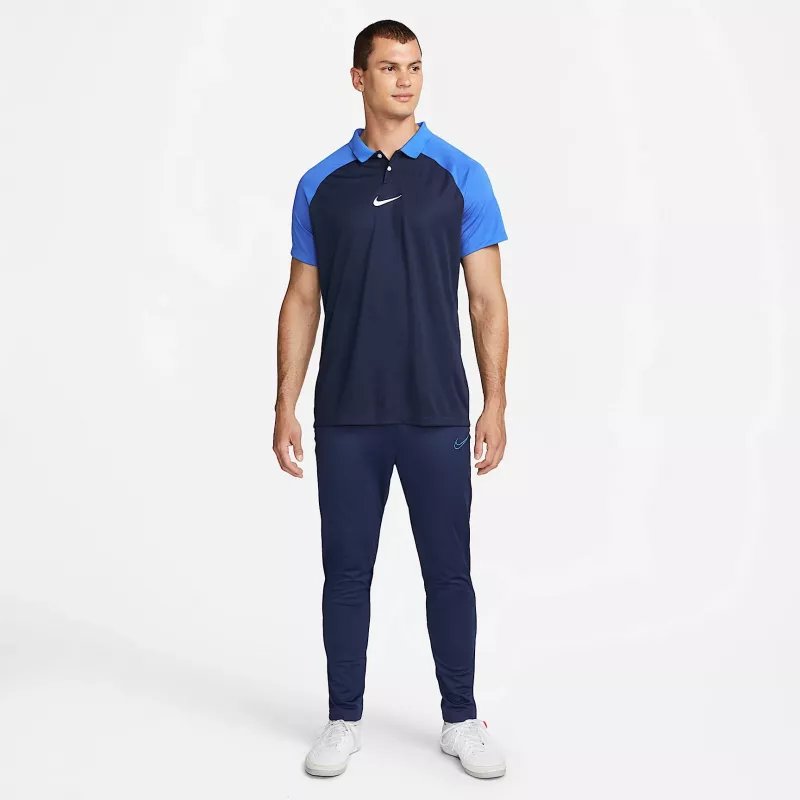 Nike Academy Pro pánske krátke tričko s golierom Obsidian/biela M
