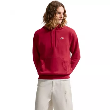 Nike Club Fleece pánska mikina s okrúhlym výstrihom červená S