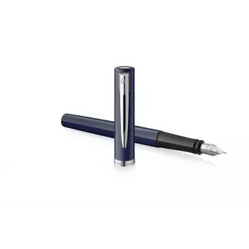Waterman Impression plniace pero jemné hrot modrý lak chrómové ozdobné krúžky darčeková krabička 2225502