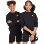 Nike Sportswear Club Fleece detská mikina s kapucňou čierna S