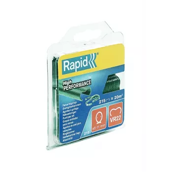 RAPID TOOLS VR22 spony na plotové pletivo, pozinkovaná oceľ so zeleným plastovým povlakom, 13 Gauge, dĺžka ramena 12 mm, 1000 ks 40108802