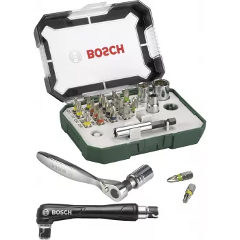 Bosch Accessories Promoline 2607017392 27-dielna sada skrutkovacích bitov s drážkovými, Phillips, Pozidriv, vnútornými a Torx bitmi v úložnom kufríku