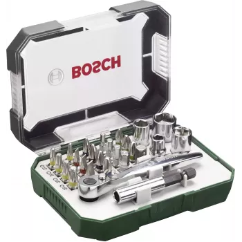 Bosch Accessories Promoline 2607017392 27-dielna sada skrutkovacích bitov s drážkovými, Phillips, Pozidriv, vnútornými a Torx bitmi v úložnom kufríku