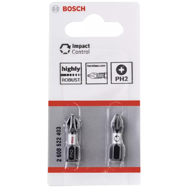 Bosch Impact Control 2608522403 Phillips PH2 sada bitov, 2 ks, 25 mm