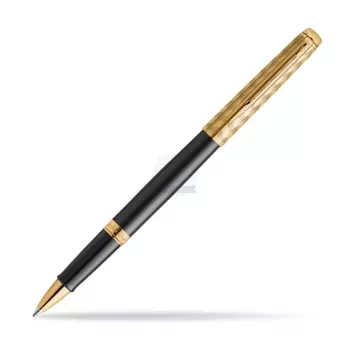 Waterman Hemisphere roller pero - jemné, lesklá čierna s chrómovými ozdobnými krúžkami, darčeková krabička 2225136