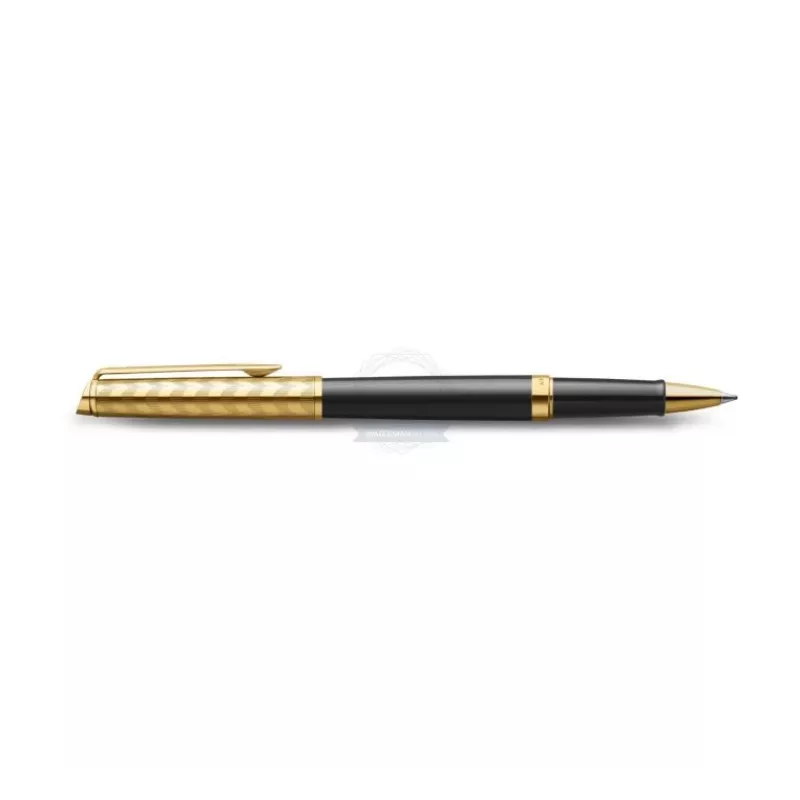 Waterman Hemisphere roller pero - jemné, lesklá čierna s chrómovými ozdobnými krúžkami, darčeková krabička 2225136