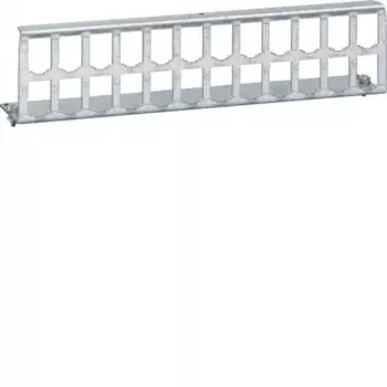 HAGER UM00K4 24-portový prázdny patch panel pre moduly série UM, 19 palcov 1U, svetlosivý