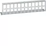 HAGER UM00K4 24-portový prázdny patch panel pre moduly série UM, 19 palcov 1U, svetlosivý