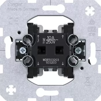 HAGER WDE503203 Tlačidlo 1NO+1NC 10A 250V AC polárna biela