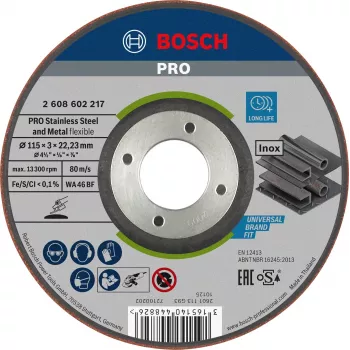 Bosch 2608602217 WA 46 BF Polopružný brúsny kotúč, 115 x 22,23 x 3 mm