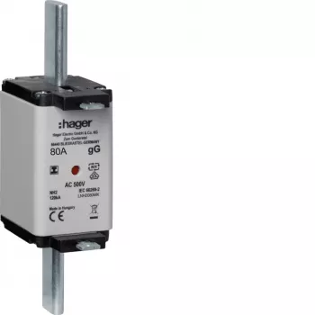 HAGER LNH2080MK NH poistková vložka 80A 500V gG veľkosť 2C s indikátorom
