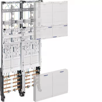 HAGER ZK3EN24 univerzálne Z-zapojenie kompletný rozvádzač elektromerov, 4 miesta pre elektromery, BKE-I, 2-polová šírka, 1050mm