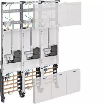 HAGER kompletný rozvádzač elektromerov ZL33W4N, 3-fázový, 3-bodový, 1050mm, 3-polový