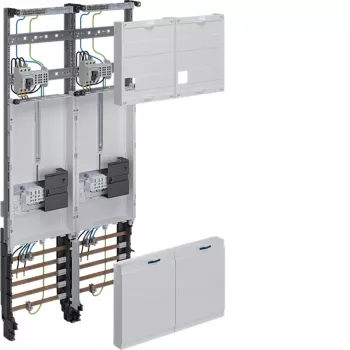 HAGER kompletný rozvádzač elektromerov 2 miesta pre elektromery Universal Z H1050mm 2-polový Hessen Design ZK34C3N