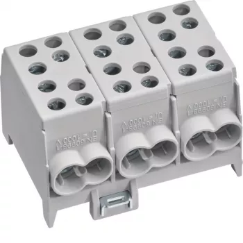 Hager hlavná odbočovacia svorka KH35L3 3-polová 2x35-2x25mm² sivá