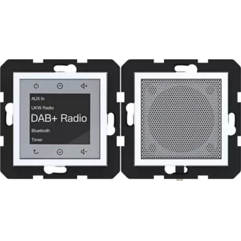 HAGER WAN6110WG rádio Touch UP DAB+ Bluetooth reproduktor pod omietku