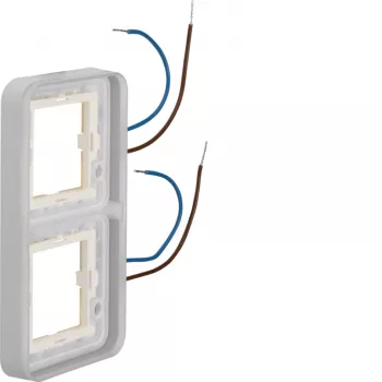 Hager WNA712 W.1 1-násobný krycí rám s modrým LED osvetlením, 230V, polárna biely
