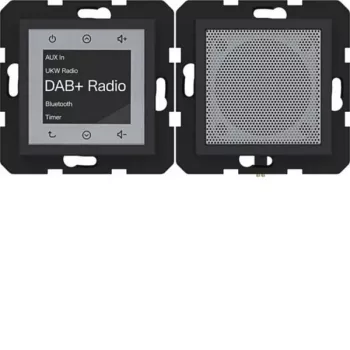 HAGER WAN6110BM Radio Touch UP DAB+ Bluetooth reproduktor, pod omietku, čierny