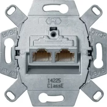 Hager WDF410866 UAE zásuvka 8/8-pólová tienená Cat.6A RJ45 dátová zásuvka