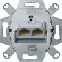 Hager WDF410866 UAE zásuvka 8/8-pólová tienená Cat.6A RJ45 dátová zásuvka